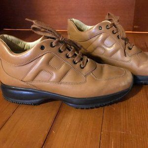 Hogan Interactive Leather Sneaker 7 1/2 Tan